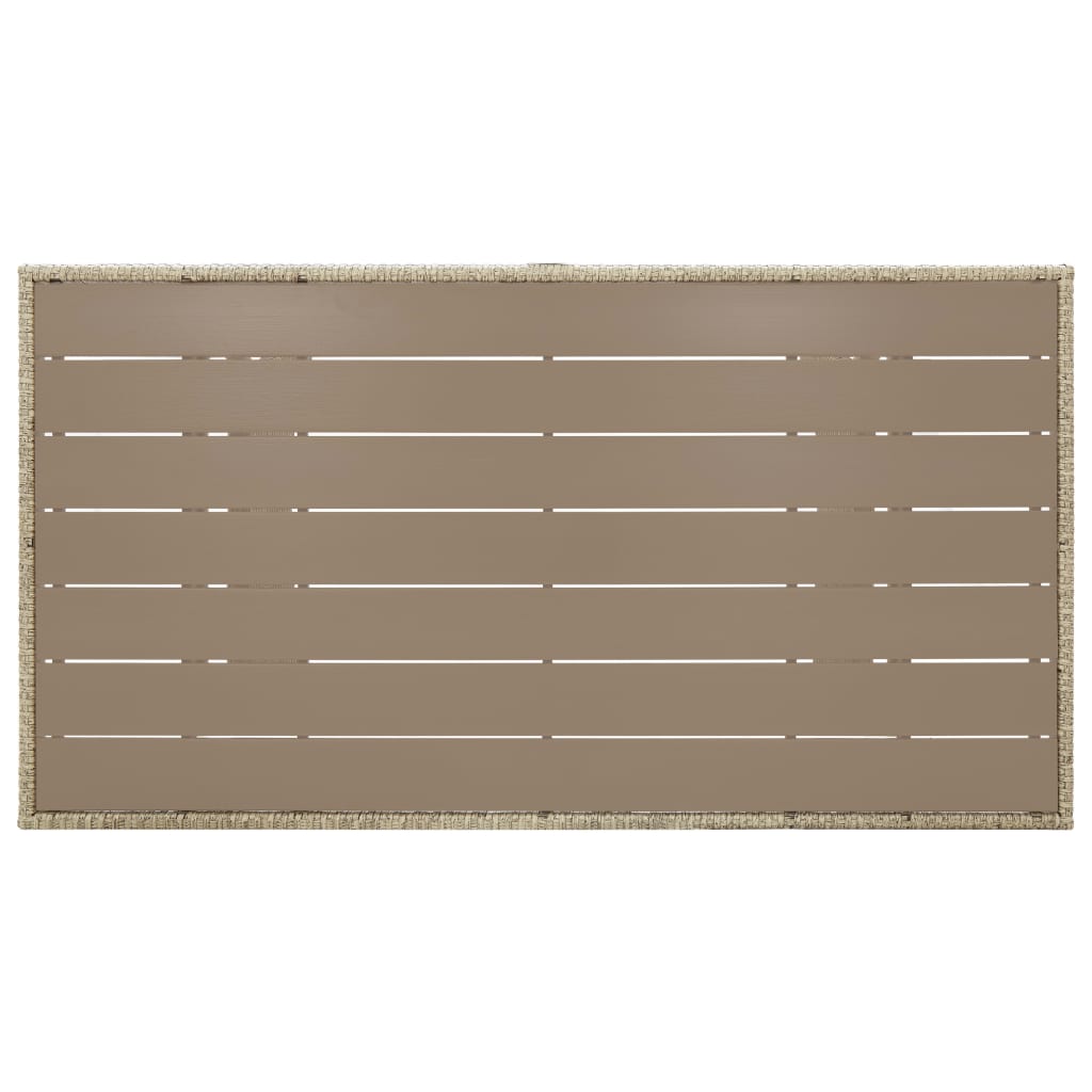 vidaXL Tuintafel 120x70x66 cm poly rattan grijs
