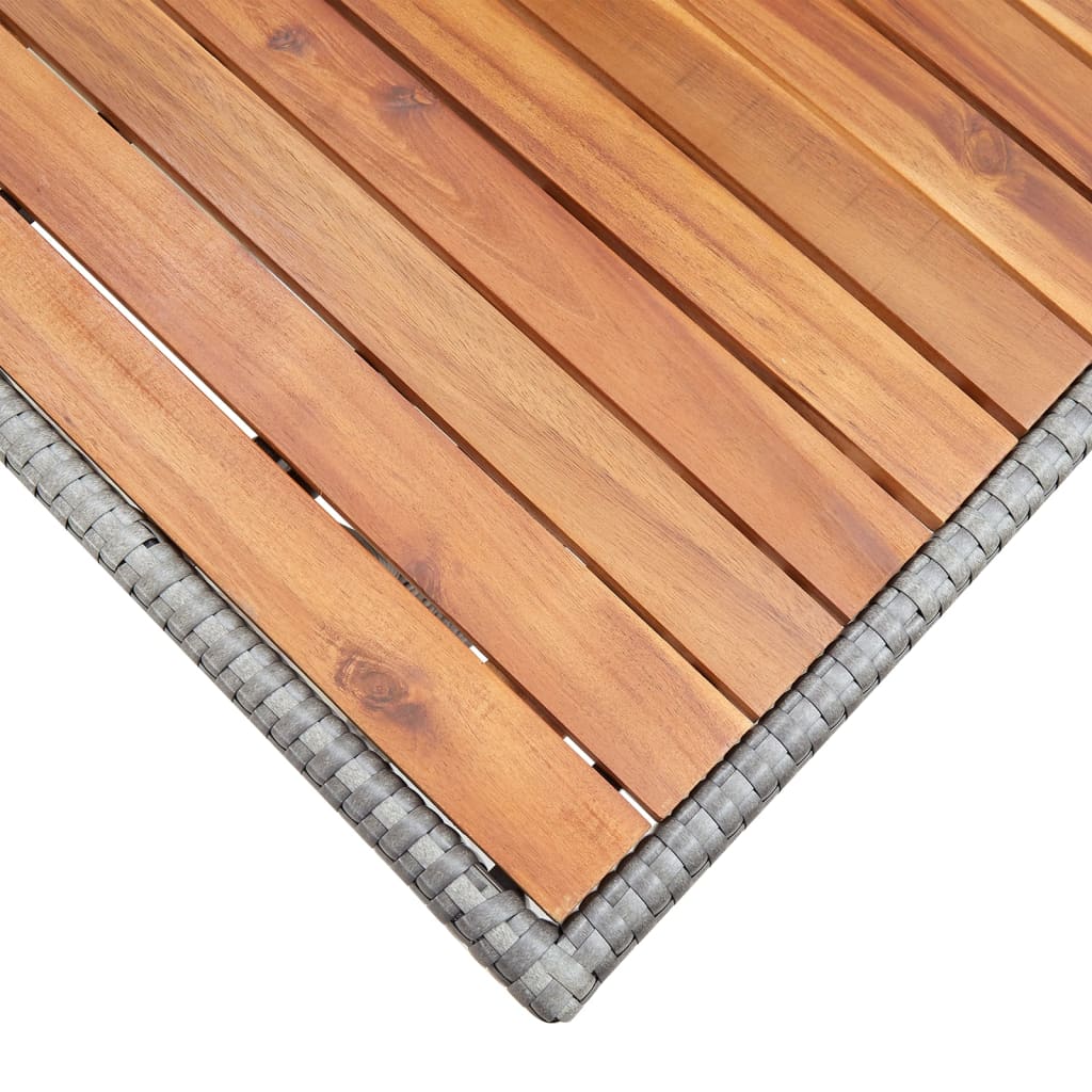 vidaXL Tuintafel 120x70x66 cm massief acaciahout grijs