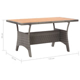 vidaXL Tuintafel 120x70x66 cm massief acaciahout grijs