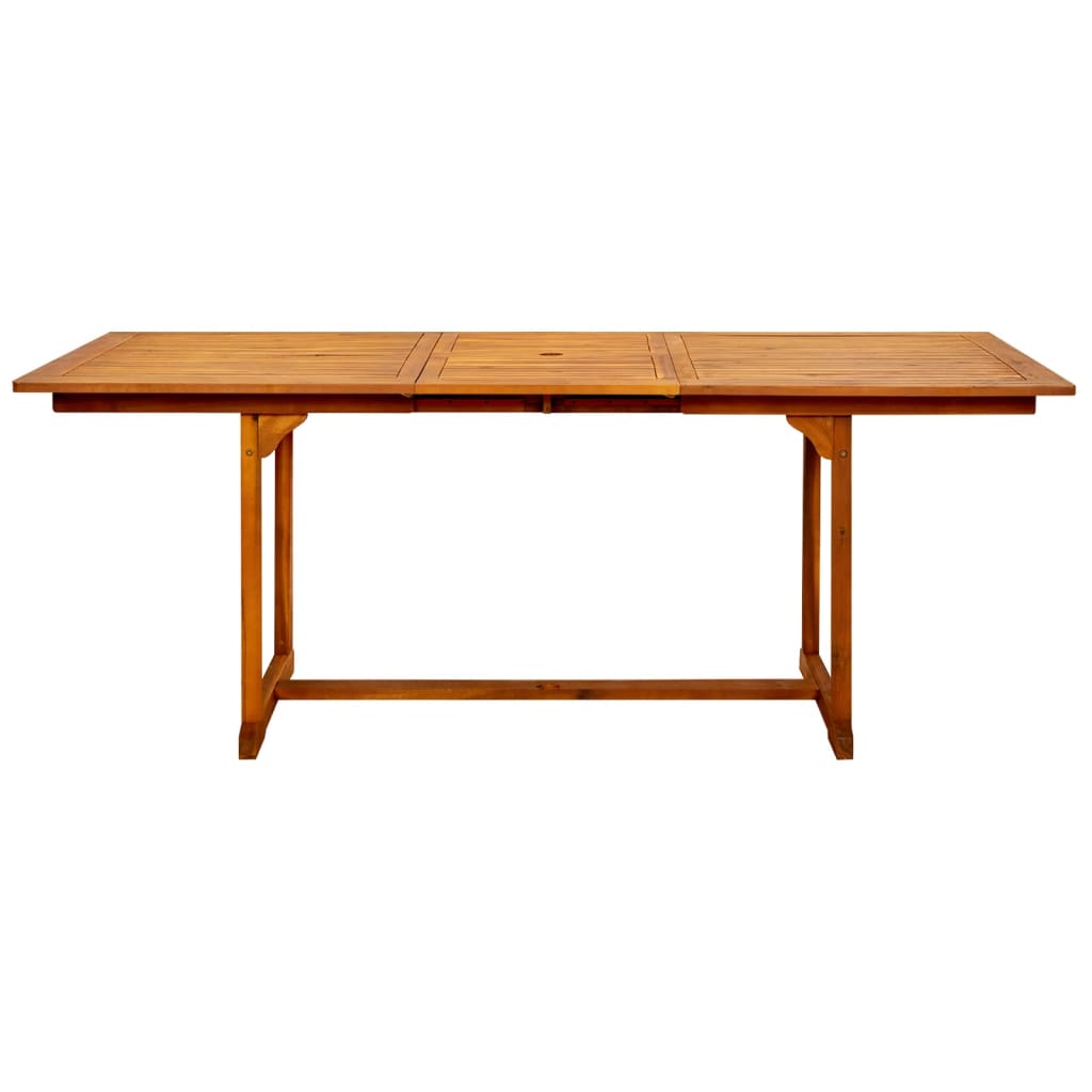 vidaXL Tuintafel (150-200)x100x75 cm massief acaciahout