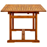 vidaXL Tuintafel (150-200)x100x75 cm massief acaciahout