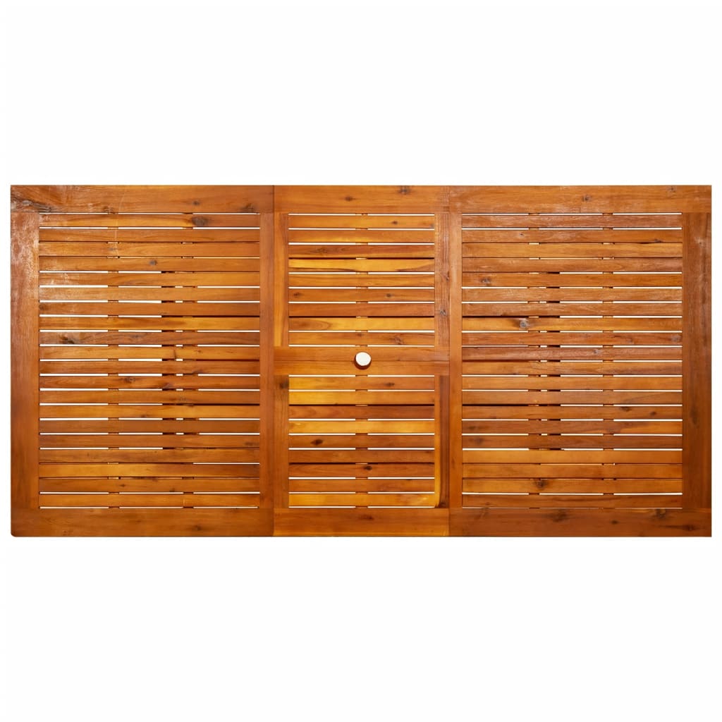 vidaXL Tuintafel (150-200)x100x75 cm massief acaciahout