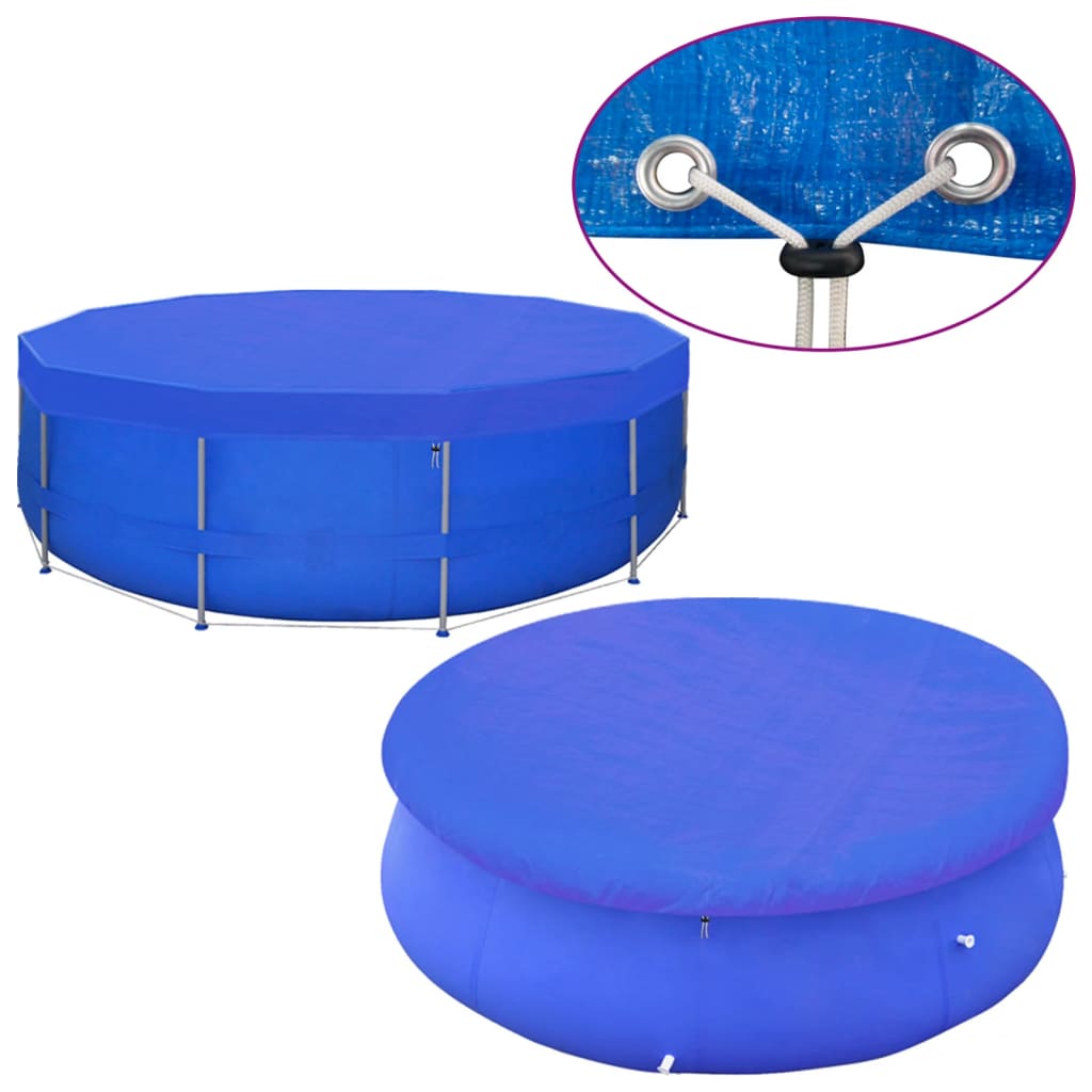 vidaXL Serviettes de plage 2 st rond 90 g/m² 460 cm PE