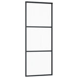vidaXL Sliding Door with Hardware 76x205 cm Aluminum and ESG Glass