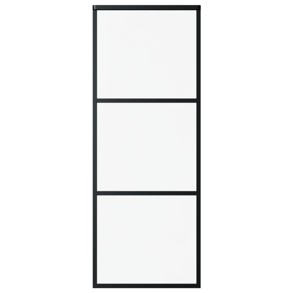 vidaXL Sliding Door with Hardware 76x205 cm Aluminum and ESG Glass