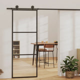 vidaXL Sliding Door with Hardware 76x205 cm Aluminum and ESG Glass