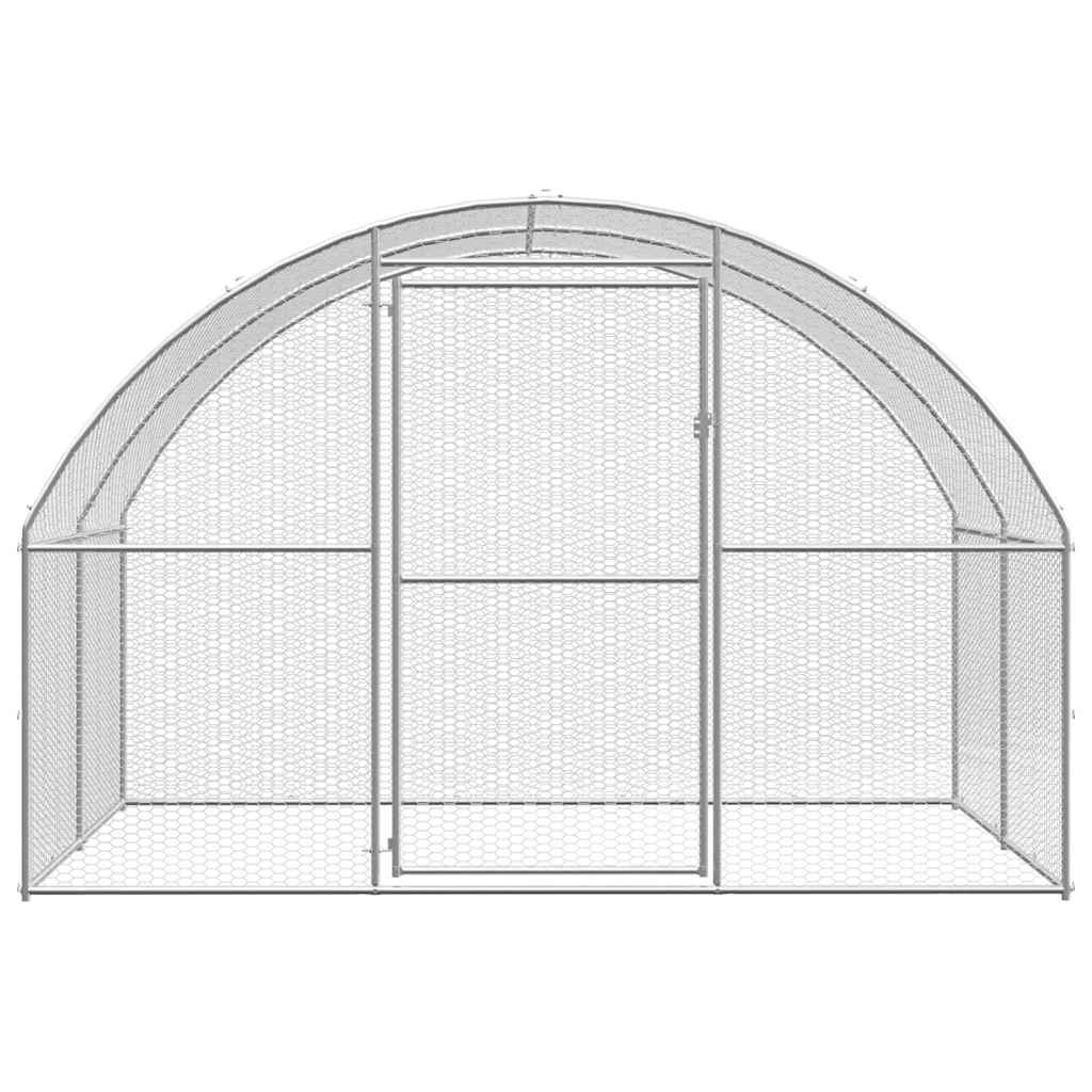 vidaXL Chicken Coop 3x2x2 m Galvanized Steel