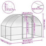 vidaXL Chicken Coop 3x2x2 m Galvanized Steel