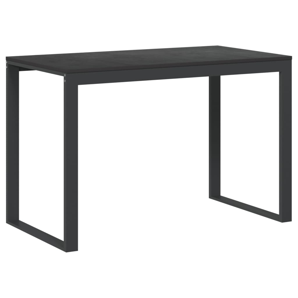 vidaXL Computerbureau 110x60x73 cm spaanplaat zwart