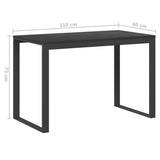 vidaXL Computerbureau 110x60x73 cm spaanplaat zwart