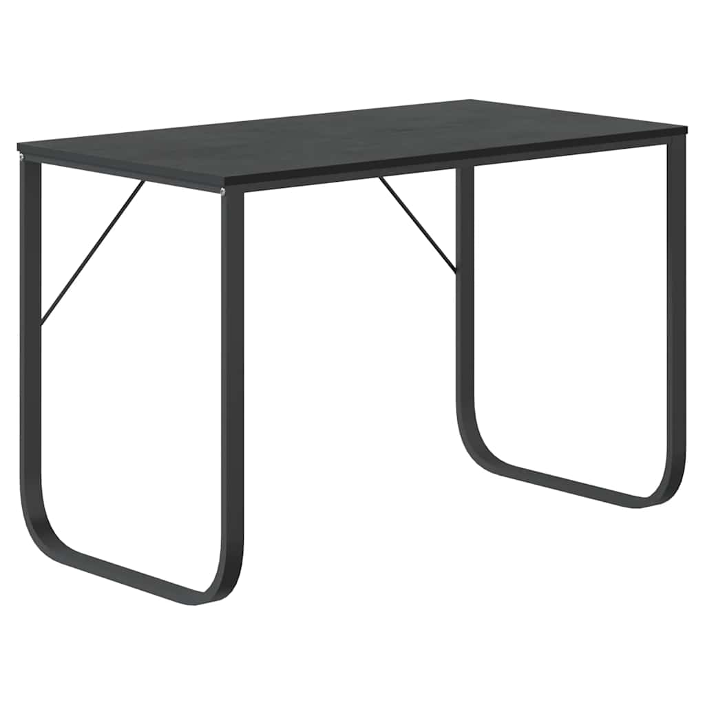 vidaXL Computerbureau 110x60x73 cm spaanplaat zwart
