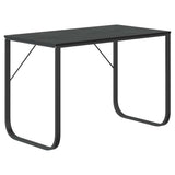 vidaXL Computerbureau 110x60x73 cm spaanplaat zwart