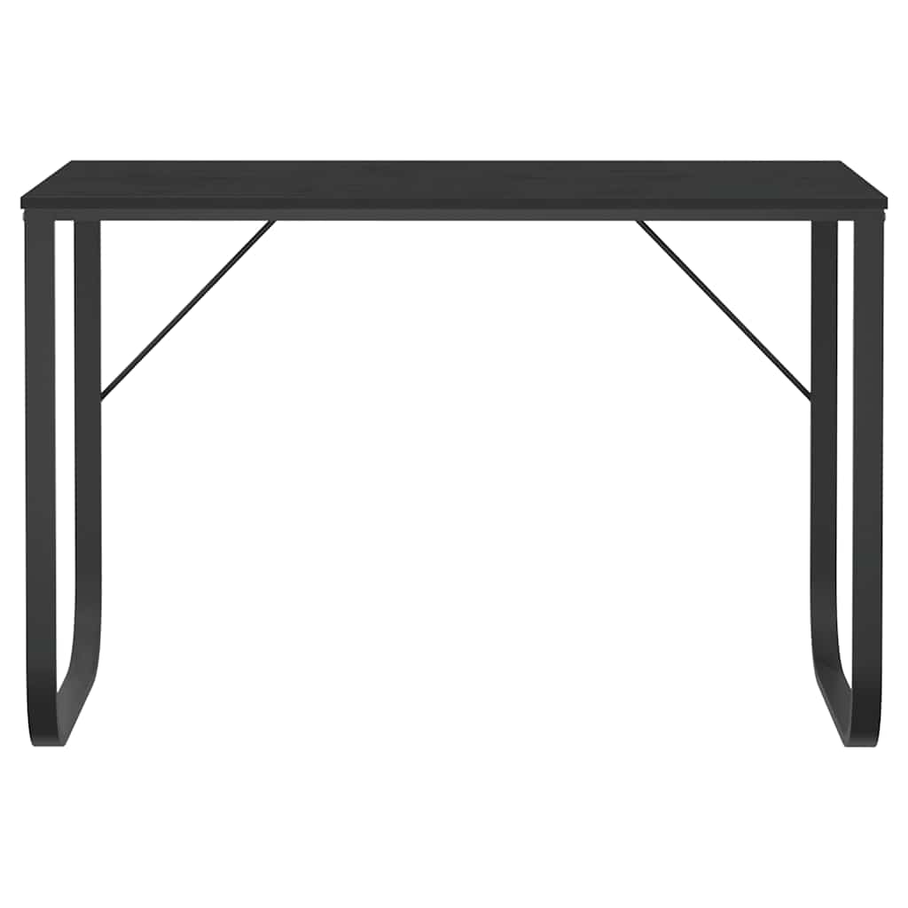 vidaXL Computerbureau 110x60x73 cm spaanplaat zwart
