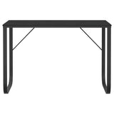 vidaXL Computerbureau 110x60x73 cm spaanplaat zwart