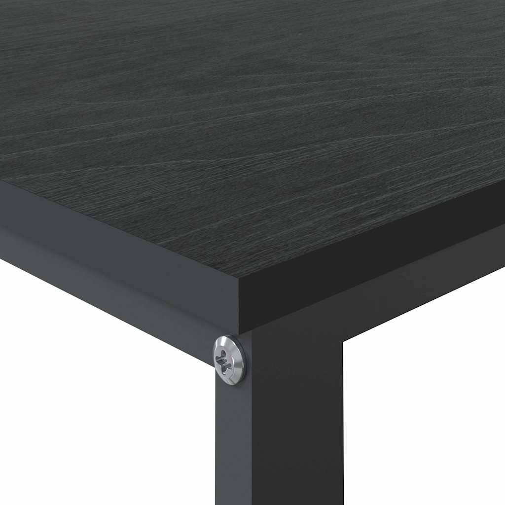 vidaXL Computerbureau 110x60x73 cm spaanplaat zwart