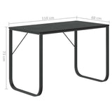 vidaXL Computerbureau 110x60x73 cm spaanplaat zwart