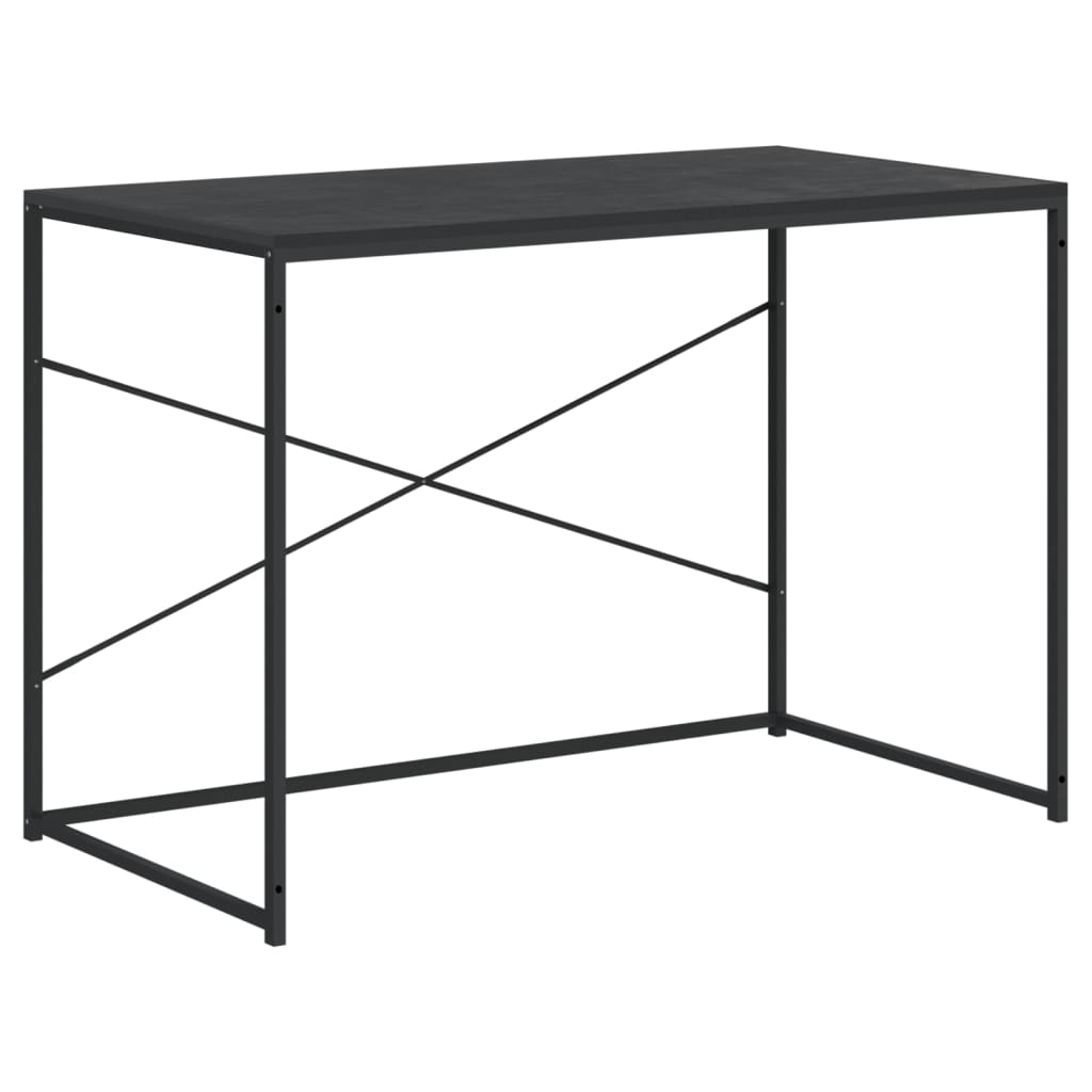 vidaXL Computerbureau 110x60x70 cm bewerkt hout zwart