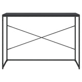 vidaXL Computerbureau 110x60x70 cm bewerkt hout zwart