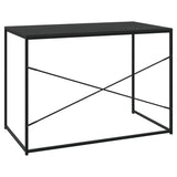 vidaXL Computerbureau 110x60x70 cm bewerkt hout zwart