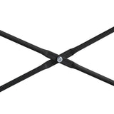 vidaXL Computerbureau 110x60x70 cm bewerkt hout zwart