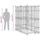 vidaXL Dog Kennel 1.84 m² Steel