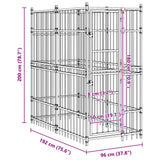 vidaXL Dog Kennel 1.84 m² Steel