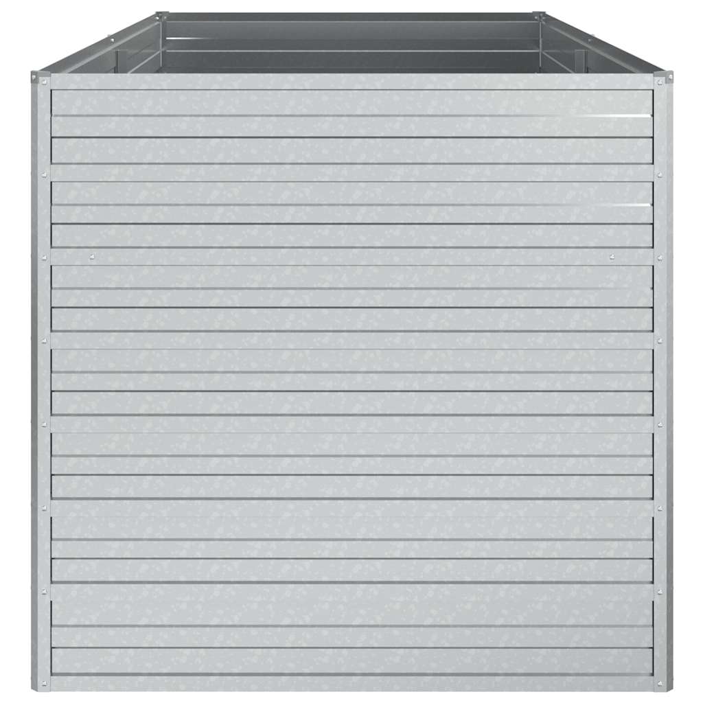 vidaXL Plantenbak verhoogd 160x80x77 cm gegalvaniseerd staal zilver