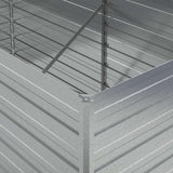 vidaXL Plantenbak verhoogd 160x80x77 cm gegalvaniseerd staal zilver