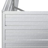 vidaXL Plantenbak verhoogd 160x80x77 cm gegalvaniseerd staal zilver