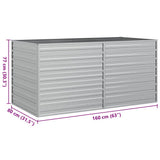 vidaXL Plantenbak verhoogd 160x80x77 cm gegalvaniseerd staal zilver