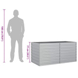 vidaXL Plantenbak verhoogd 160x80x77 cm gegalvaniseerd staal zilver