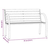 vidaXL Kindertuinbank 81 cm Chinees vurenhout