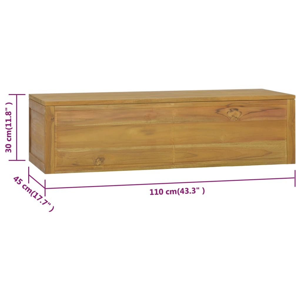 vidaXL Badkamerwandkast 60x45x30 cm massief teakhout