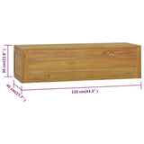 vidaXL Badkamerwandkast 60x45x30 cm massief teakhout
