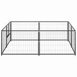 vidaXL Dog Kennel 4 m² Steel Black