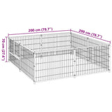vidaXL Dog Kennel 4 m² Steel Black
