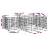 vidaXL Dog Kennel 6.05 m² Steel Black