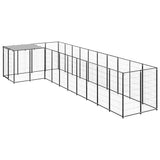 vidaXL Dog Kennel 7.26 m² Steel Black