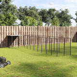 vidaXL Dog Kennel 7.26 m² Steel Black