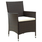 vidaXL Tuinstoelen 2 st met kussens poly rattan bruin
