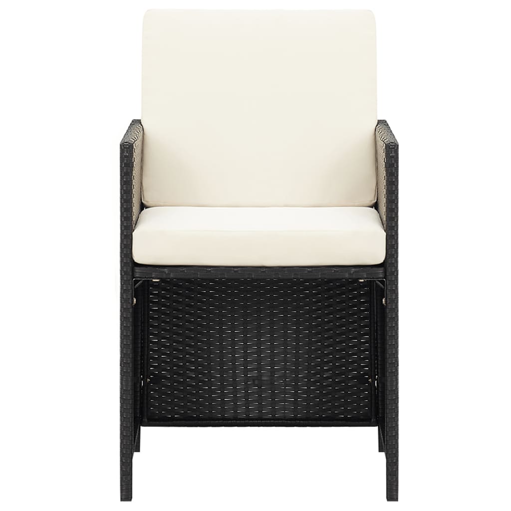 vidaXL Tuinstoelen 4 st poly rotin noir