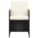 vidaXL Tuinstoelen 4 st poly rotin noir