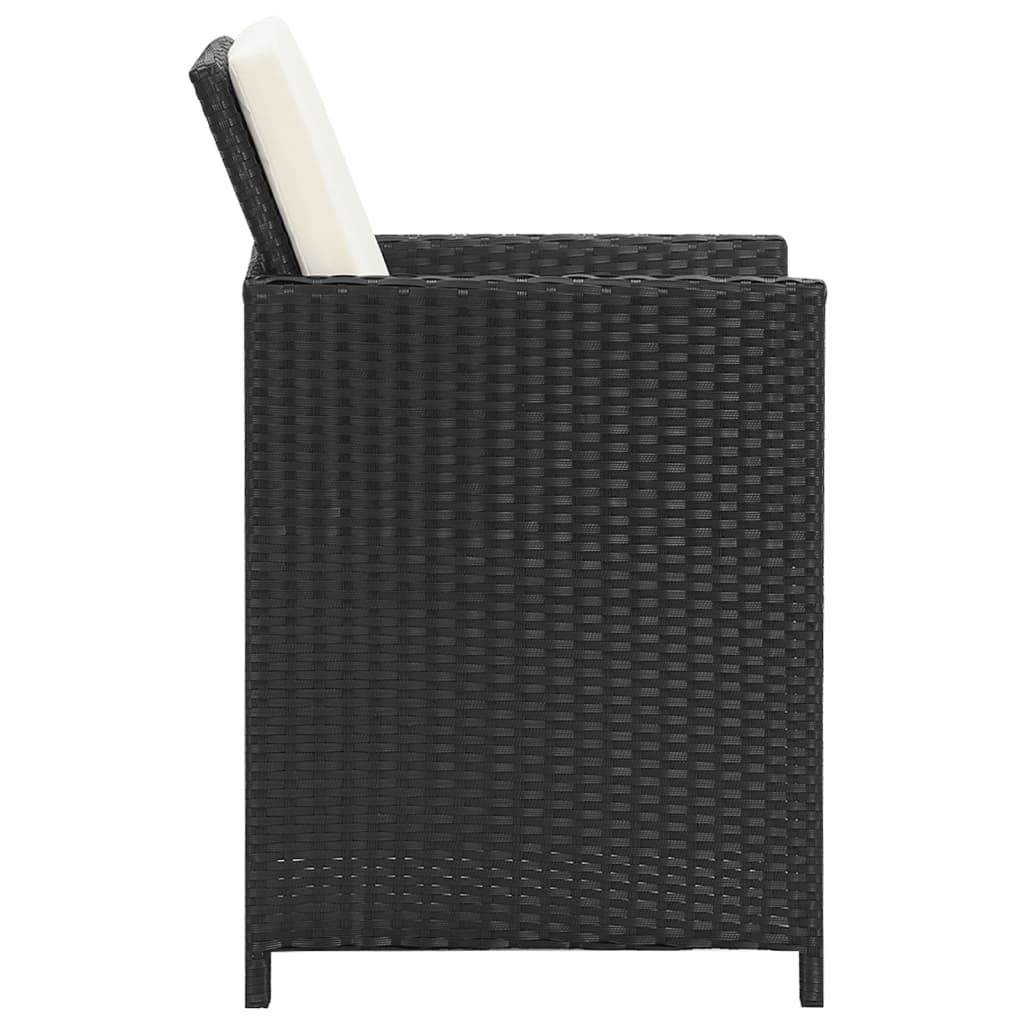 vidaXL Tuinstoelen 4 st poly rotin noir
