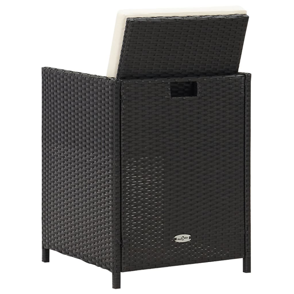 vidaXL Tuinstoelen 4 st poly rotin noir