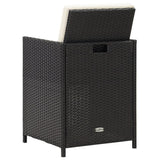 vidaXL Tuinstoelen 4 st poly rotin noir