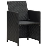 vidaXL Tuinstoelen 4 st poly rotin noir