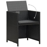 vidaXL Tuinstoelen 4 st poly rotin noir
