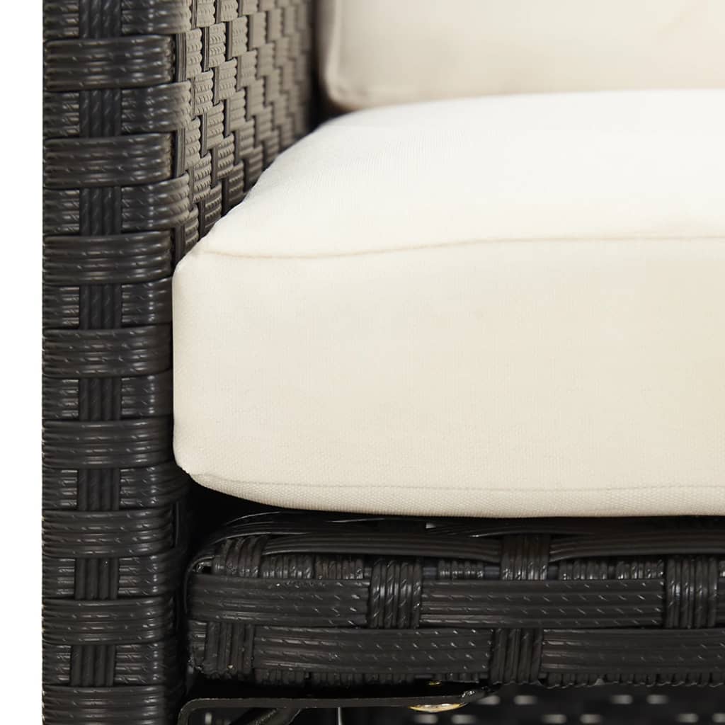 vidaXL Tuinstoelen 4 st poly rotin noir