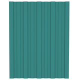 vidaXL Panneau de toit 12 pcs Vert 60 x 45 cm Acier galvanisé