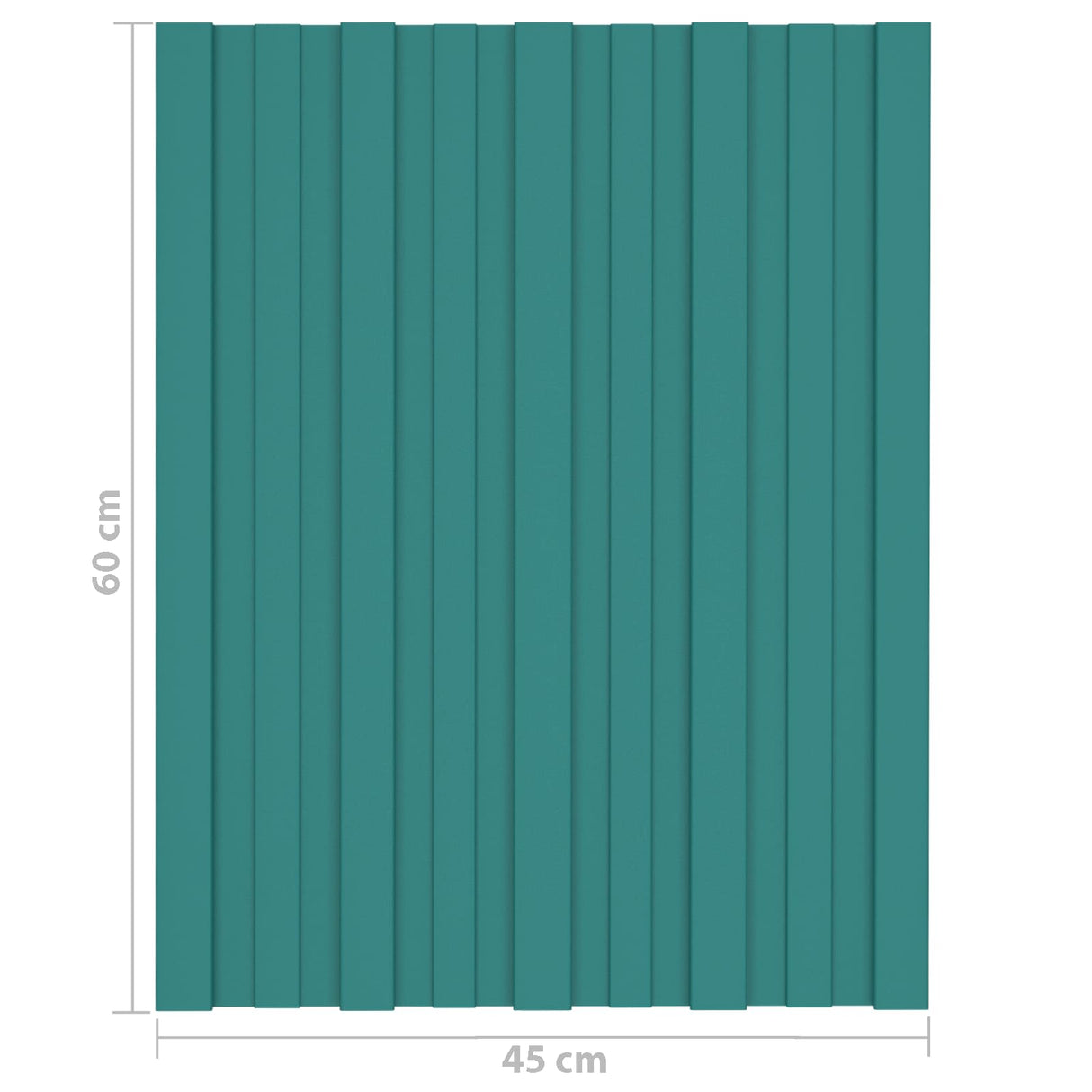 vidaXL Panneau de toit 12 pcs Vert 60 x 45 cm Acier galvanisé